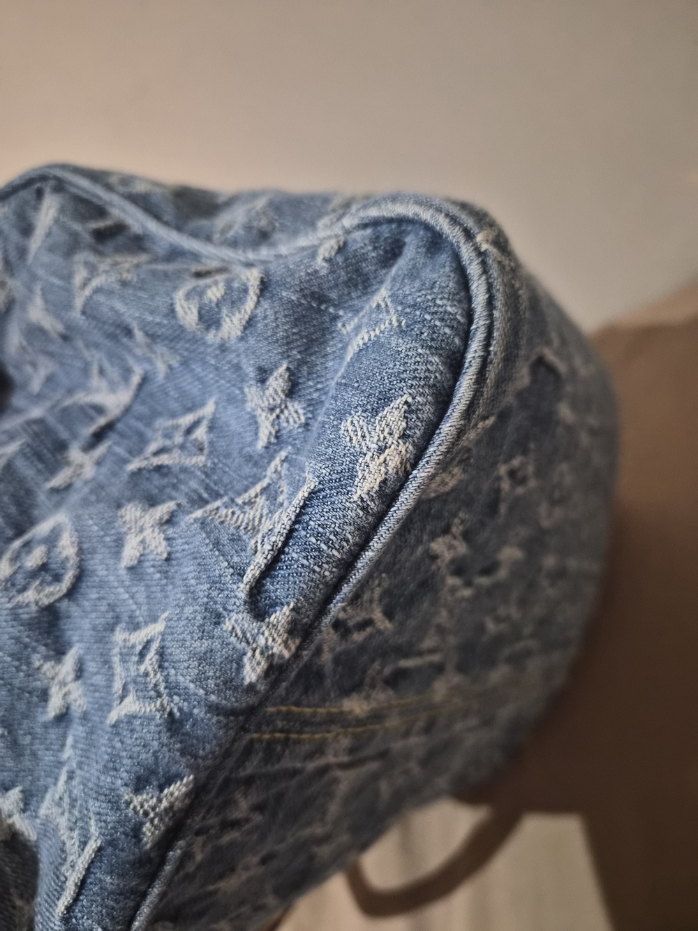Louis Vuitton Blue Denim Monogram Speedy Bandoulière - Picture 10 of 10